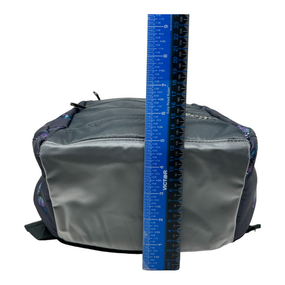 Knitting and Crochet Organizer Backpack – Hooks & Needles Lug Hopper Backpack Butterfly Gray Medium Sized Travel Multi Pockets Organizer